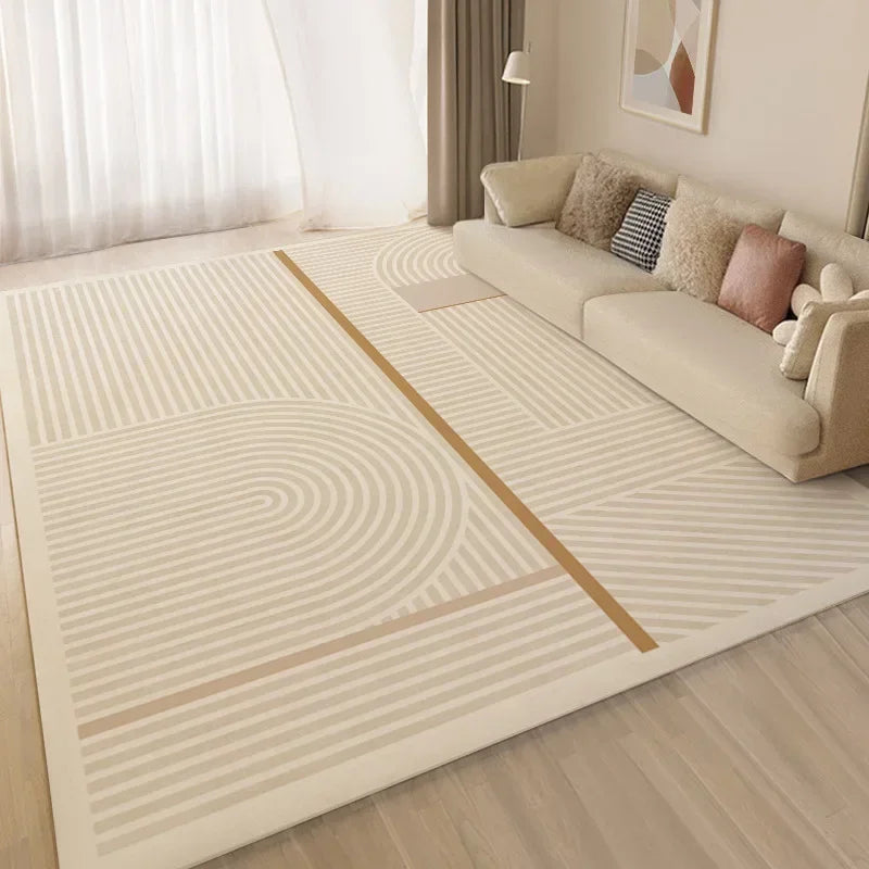 Navak Carpet Exclusive Picks Cremefarbener Schlafzimmerteppich, schlichter Bett-/Tischkissenteppich, leichter Luxus-Wohnzimmerteppich, komplettes Sofa, Kaffee, Heimdekoration