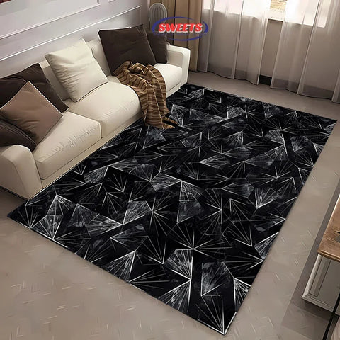 Navak Teppich, 3D-HD, nordischer Stil, minimalistisches geometrisches Muster, Teppich für Wohnzimmer, Schlafzimmer, rutschfester Teppich, Sofa, Fußmatte, Heimdekoration, langlebige Matte