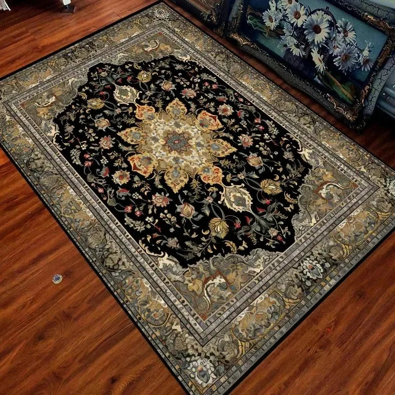 Navak Carpet, trendiger Teppich mit marokkanischem Muster, maschinenwaschbarer Teppich für Boho-Wohnzimmerdekor, rutschfeste Bodenmatte für Schlafzimmer und Loungebereiche