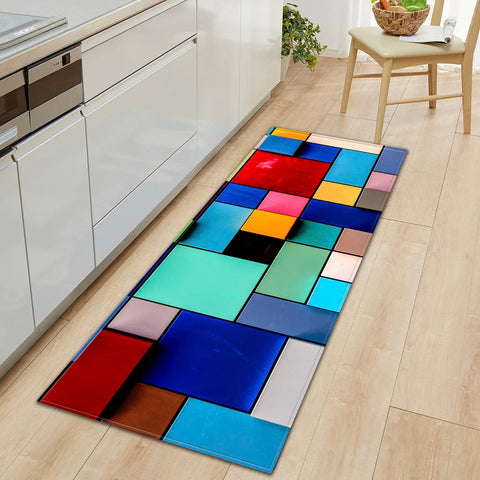 Navak Teppich Plaid Küchenmatte Zuhause Wohnzimmer Balkon Schlafzimmer Bodendekoration 3D Teppich Haus Flur Eingangstür Bad Rutschfester Fußteppich