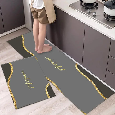 Navak Teppich, Küchenteppichmatten für Boden, Schlafzimmer, Wohnzimmer, langer Nachttisch, weicher, waschbarer Teppich, rutschfeste Fußmatte für Badezimmer, Eingang