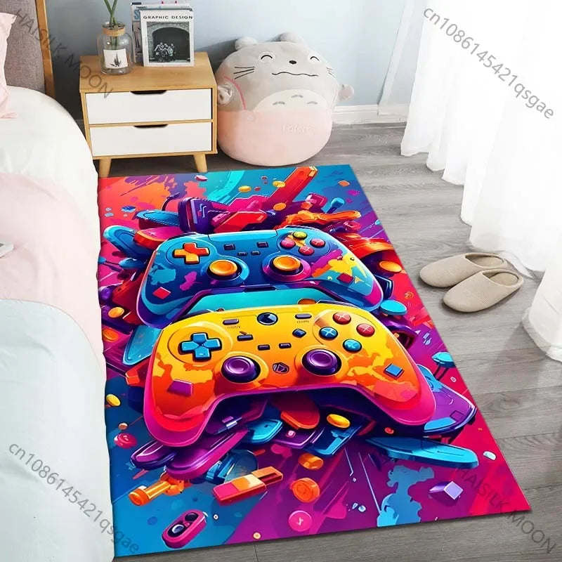 Navak-Teppich, 15 Größen, bedruckter Teppich mit Gamecontroller für Wohnzimmer, Schlafzimmer, Heimdekoration, rutschfeste Bodenmatte, moderner Teppich, Teppiche für Geschenke