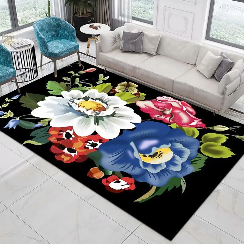 Navak Teppich, Heimdekoration, Eingangstürmatte, Blume, Rose, Pfingstrose, pastoral, 3D-gedruckter Teppich, Wohnzimmerteppich, pelzige Matte, Teppich, Schlafzimmerdekoration