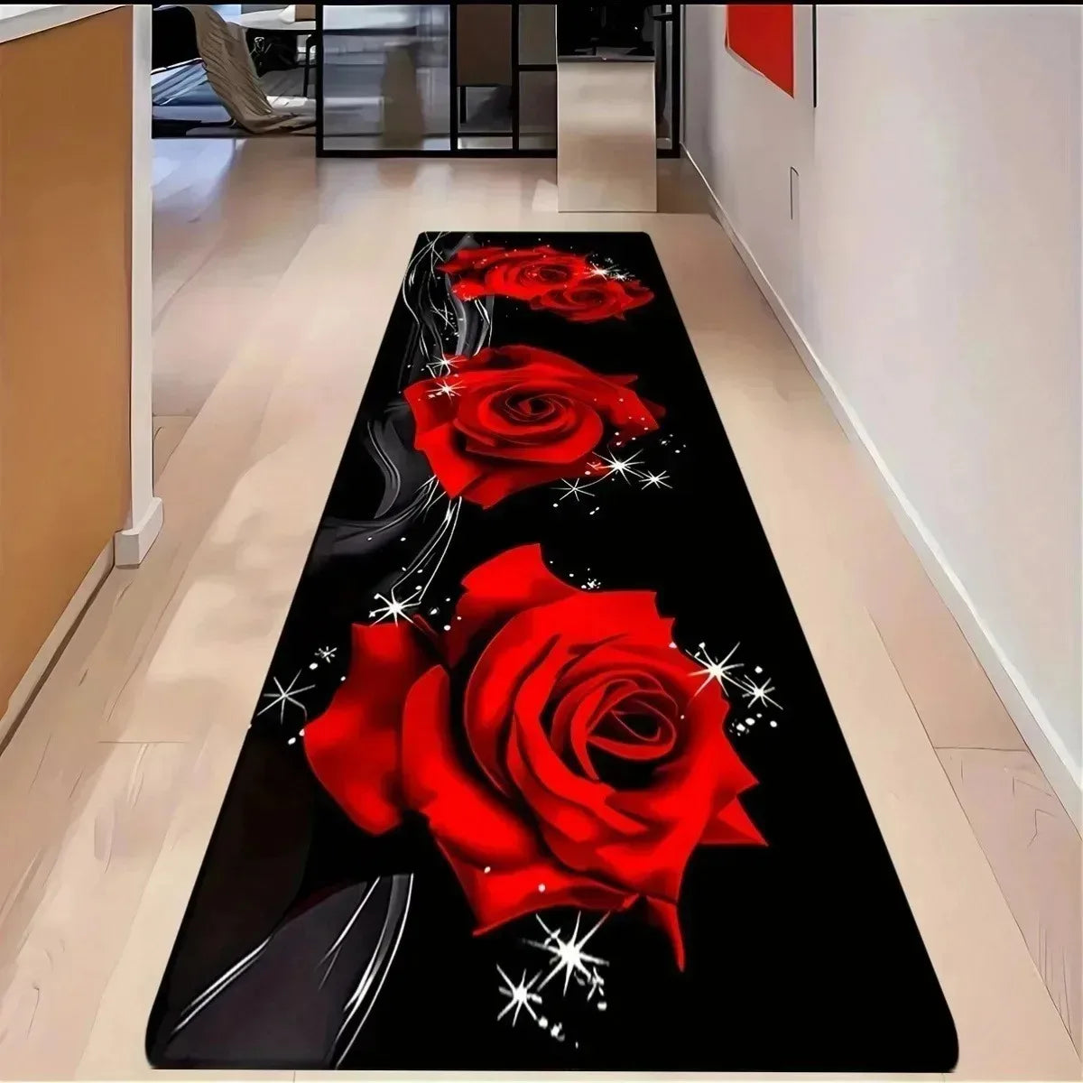 Navak Carpet 1 Stück 3D-Muster Landschaft Fußmatten Küchenteppiche Rutschfeste Pop-Design Badezimmerteppiche Badematte Teppich für Zuhause Waschbecken Wäsche Dekor