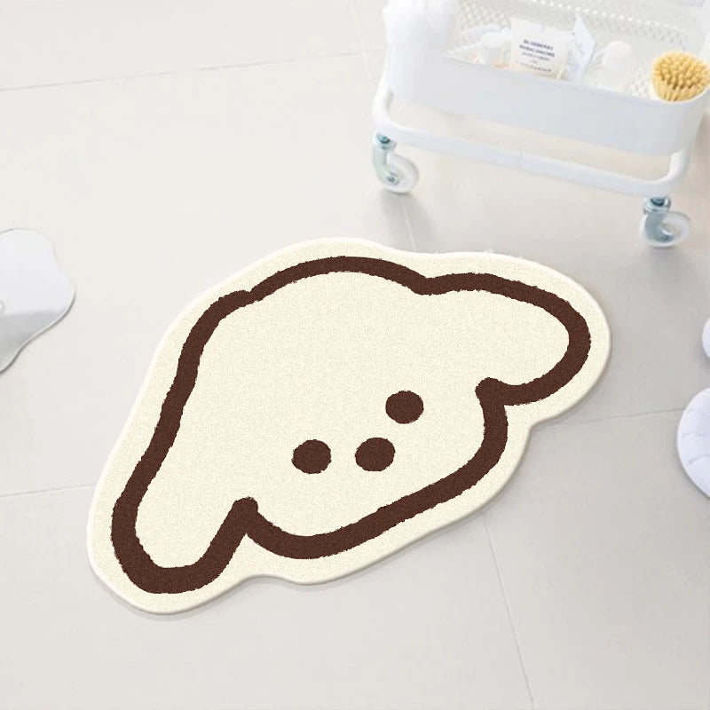 Navak Carpet Exclusive Picks Cute Cartoon Dog Shaped Doormat Bedroom Bedside Blanket Living Room Sofa Coffee Table Foot Cushion Home Decoration Summer