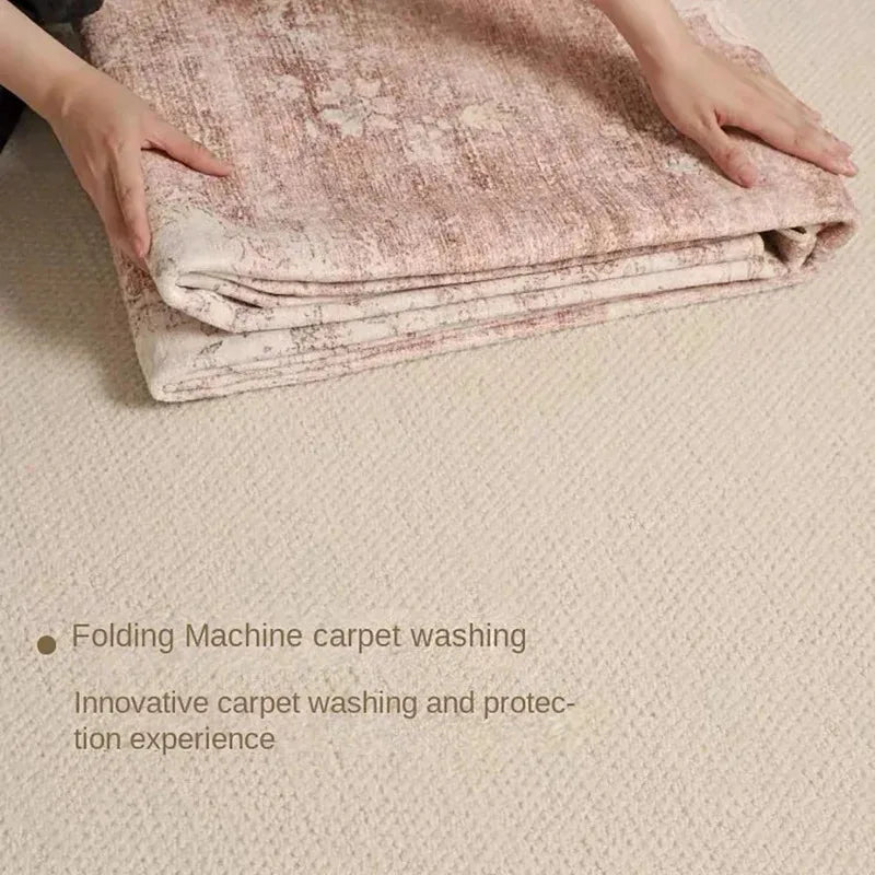 Navak Carpet MBG23Exclusive Picks Bohemian Faux Wool Rug - Ultradünner, schmutzabweisender, rutschfester Teppich für Arbeitszimmer und Wohnzimmer, weiche Bodenmatte4Fb&amp;