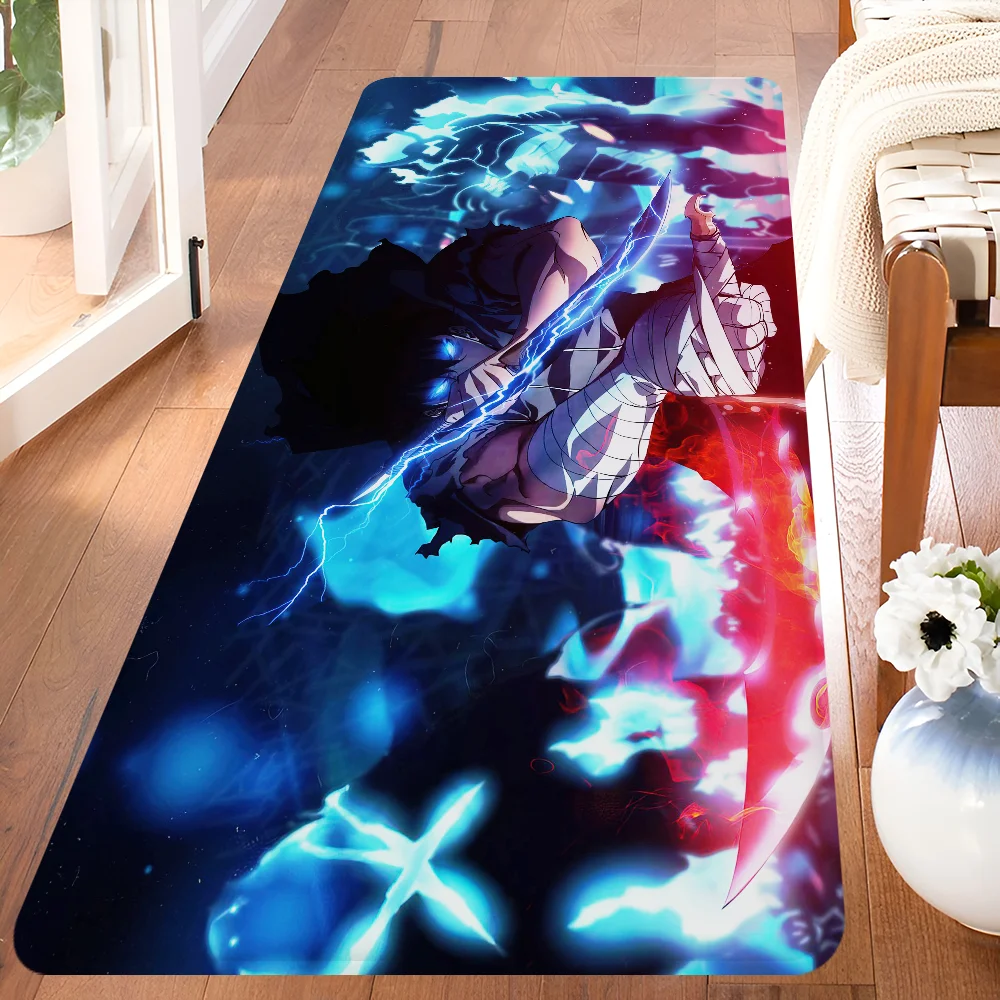 Navak Carpet Anime Solo L-Leveling Gaming-Fußmatte für den Eingangsbereich, waschbar, rutschfest, für Wohnzimmer, Sofa, Stühle, Bereichsmatte, Küche, Willkommens-Fußmatte