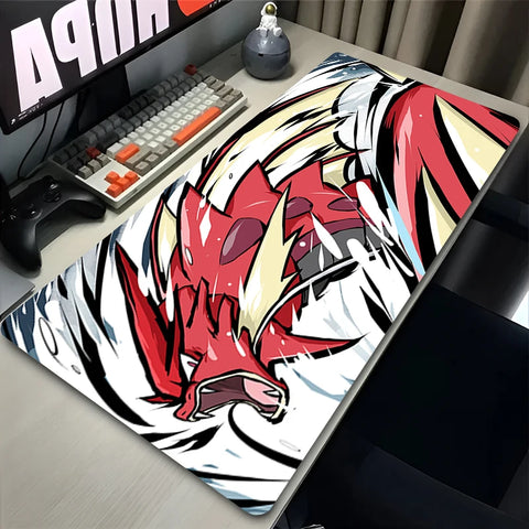 Navak Carpet Huge Waves Japan Anime Mouse Pad Laptop G-gyarados Red Sun Clouds Mousepad PC P-pokemons Keyboard Rug XXL Desk Mat Gaming Carpet