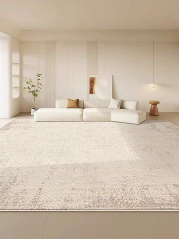 Navak Teppich Moderner Beige Wohnzimmerteppich Creme Abstrakter Dekorativer Teppich Luxuriöser großer Garderobenteppich Rutschfester Pflegeleichter Schlafzimmerteppich