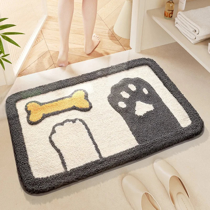 Navak Carpet Exclusive Picks Cartoon-Toiletten-Badezimmer-Teppich in Wolloptik für den Boden unter der Tür, rutschfester und wasserabsorbierender Teppich für die Heimdekoration