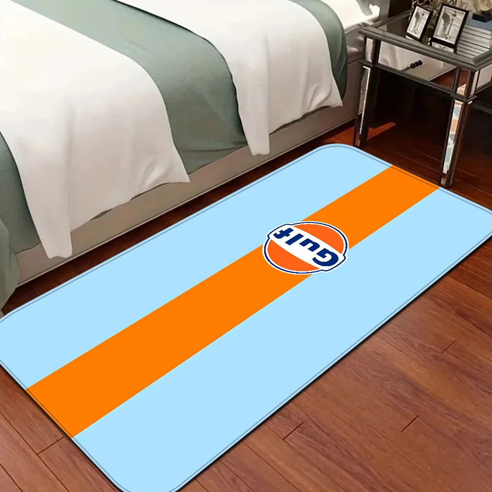 Navak Teppich G-Gulf Racing Auto Zimmer Matten er Anti-Rutsch Modern Wohnzimmer Balkon Bedruckt Willkommen Teppich