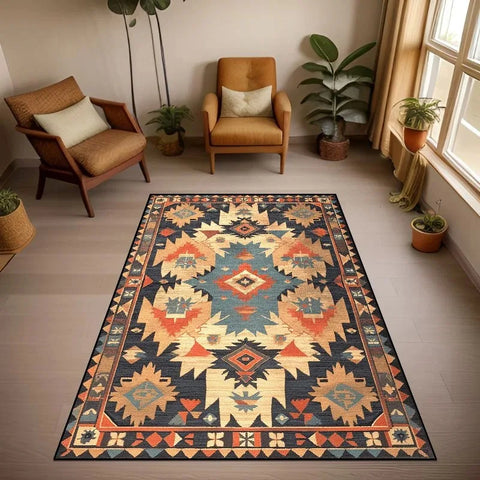 Navak Carpet Großer Teppich im Bohemian-Stil für persische Wohnzimmer, Lounge und waschbare Schlafzimmer-Garderobendekoration