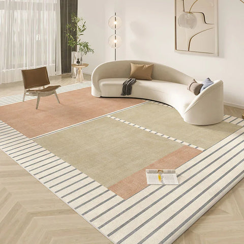 Navak Teppich, Wohnzimmerdekoration im Wabi-Sabi-Stil, Plüschteppich, leichte Luxusteppiche für Schlafzimmer, flauschig, weich, dick, waschbare Bodenmatte