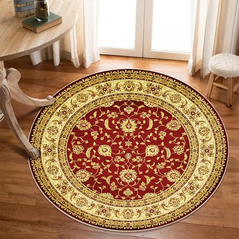 Navak Carpet Vikama Crystal round boho living room carpet ethnic style full cover bedroom study floor mat home rocking chair non-slip carpet