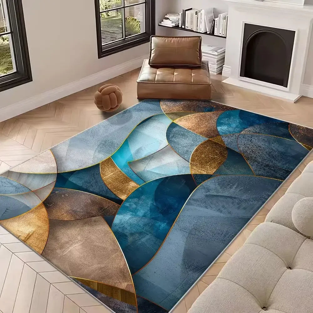Navak Teppich, neuer abstrakter Teppich für Wohnzimmer, nordische Dekoration, Heimsofa-Teppiche, geometrisches Schlafzimmer, Nachttisch, weiche Bodenmatte, rutschfest