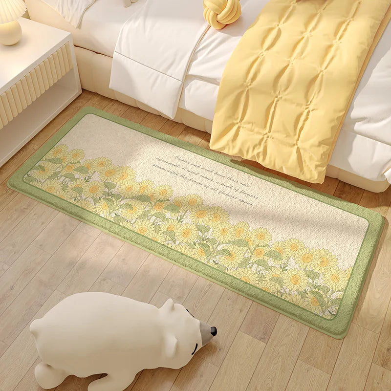 Navak Carpet Exclusive Picks Teppich aus Kaschmirimitat im minimalistischen Stil, für Schlafzimmer, Nachttisch, Büro, lange rutschfeste Fußmatten, Heimdekoration