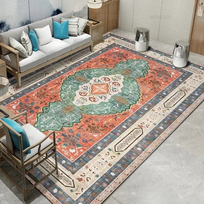 Navak Teppich KristallsamtteppichBohemian Muster Dekorativer Wohnzimmerteppich Tribal Style Marokkanischer Luxus Persischer Schlafzimmerteppich Geometrisch A