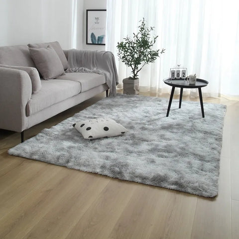 Navak Teppich Grau Schlafzimmer Wohnzimmer Heimteppich Nordischer flauschiger Plüsch Kinderzimmer Dekor Rutschfeste Matten Lounge Veranda Tisch Kaffee Großer Teppich
