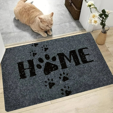Navak Teppich mit Katzenpfoten-Aufdruck, Fußmatte für Zuhause, Willkommensmatte, Wohnzimmerteppich, rutschfeste Fußunterlage, Küchenteppich, Fußmatte, Eingangsmatte, Badematte