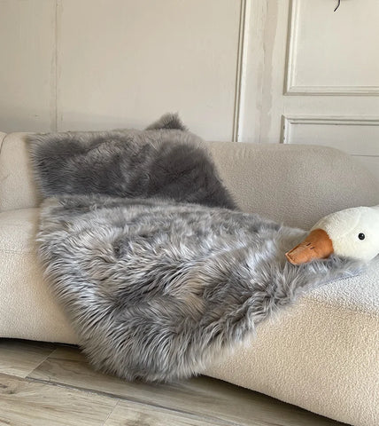 Navak Teppich, Kunstfell-Teppich, rosa, für Kinder, für Mädchen, Schlafzimmer, Nachttisch, Wohnzimmer, flauschig, pelzig, zottelig, Bodenmatten, Heimdekoration