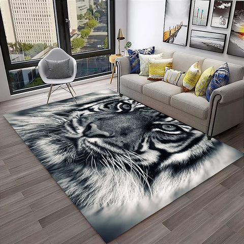 Navak Carpet 3D-Traumtiger, Tier-Cartoon-Teppich für Zuhause, Wohnzimmer, Schlafzimmer, Sofa, Fußmatte, Dekoration, Kinderspielbereich, rutschfeste Bodenmatte