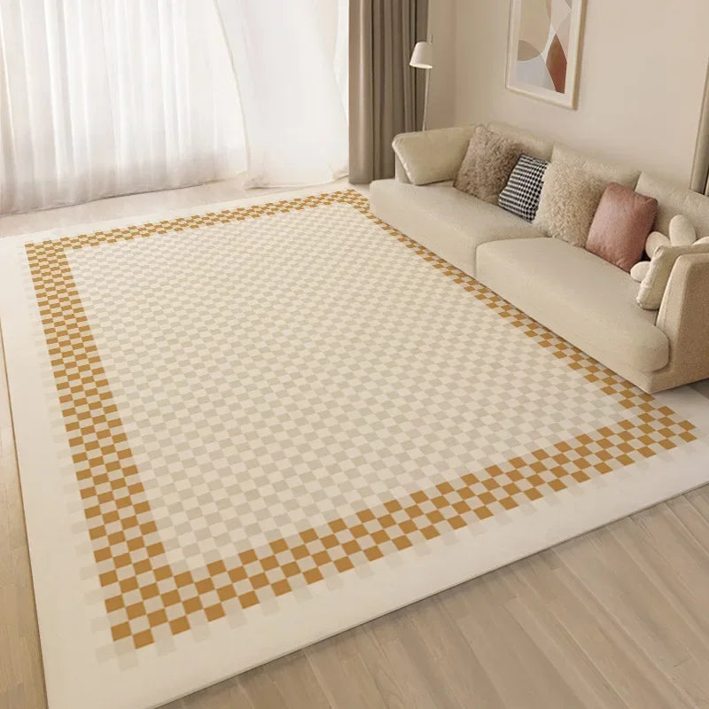 Navak Carpet Exclusive Picks Cremefarbener Schlafzimmerteppich, schlichter Bett-/Tischkissenteppich, leichter Luxus-Wohnzimmerteppich, komplettes Sofa, Kaffee, Heimdekoration