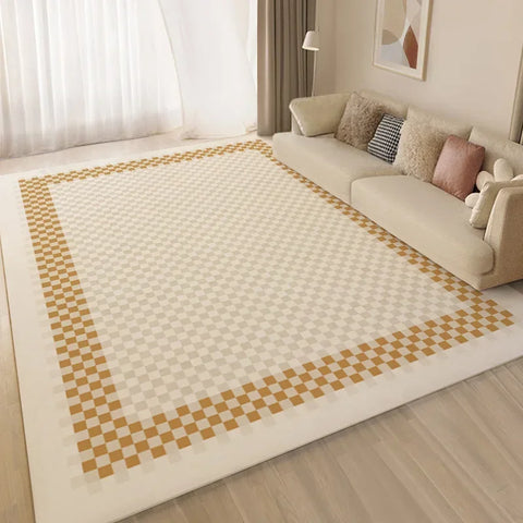 Navak Carpet Exclusive Picks Cremefarbener Schlafzimmerteppich, schlichter Bett-/Tischkissenteppich, leichter Luxus-Wohnzimmerteppich, komplettes Sofa, Kaffee, Heimdekoration