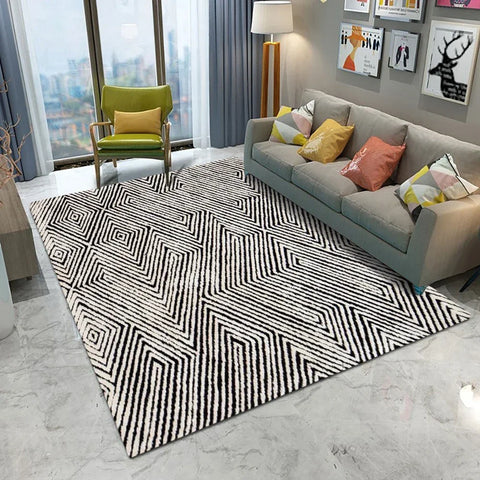Navak Teppich Sofa Couchtisch Teppich Nordischer Stil Großflächiger Teppich Weiches Schlafzimmer Rutschfeste Bodenmatte Modernes Einfaches Wohnzimmer Dekorierte Teppiche