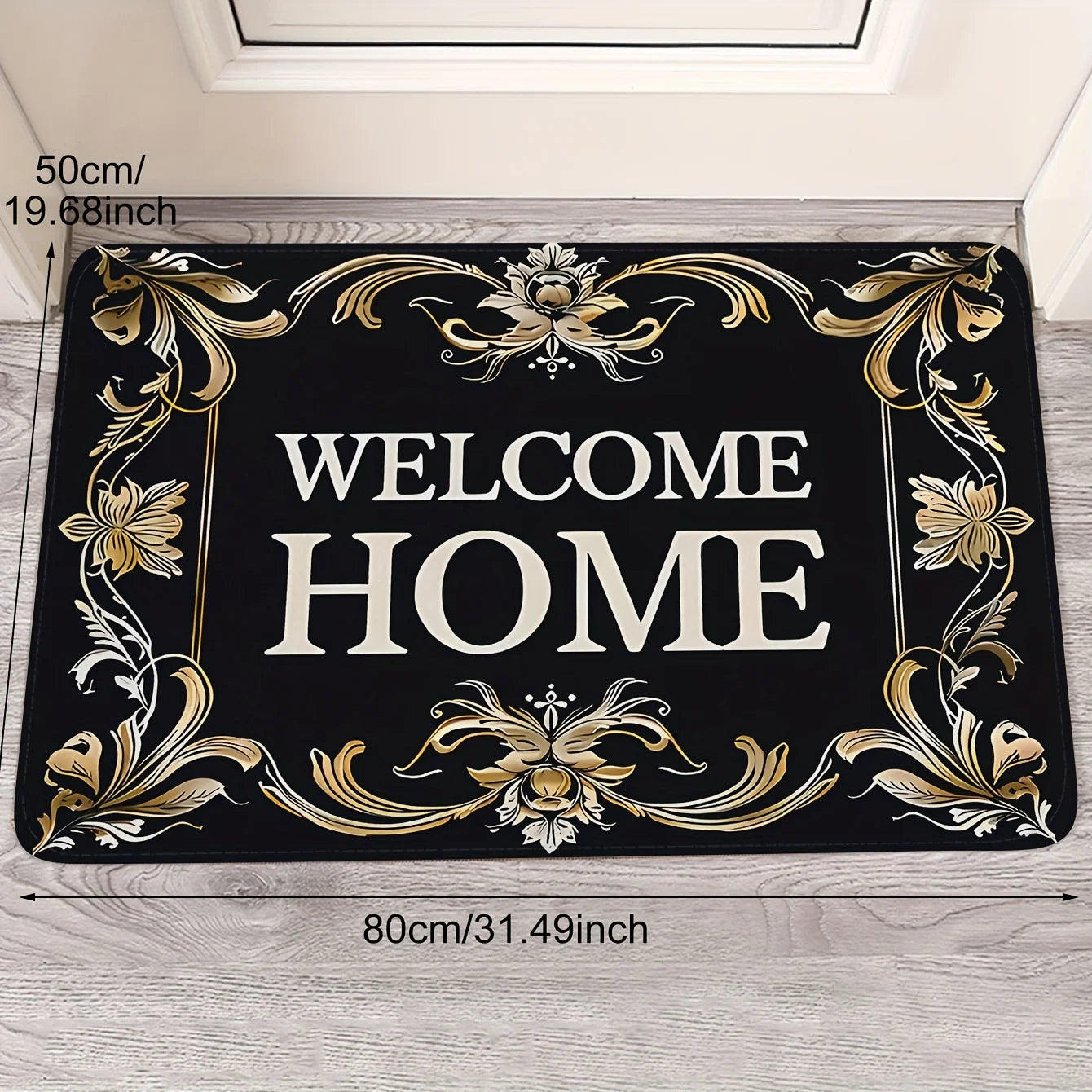 Navak Carpet „Welcome Home“-Fußmatte, langlebig, rutschfest, für den Eingangsbereich, perfekt für den Innen- und Außenbereich, verleiht Ihrem Türrahmen einen einzigartigen Charme