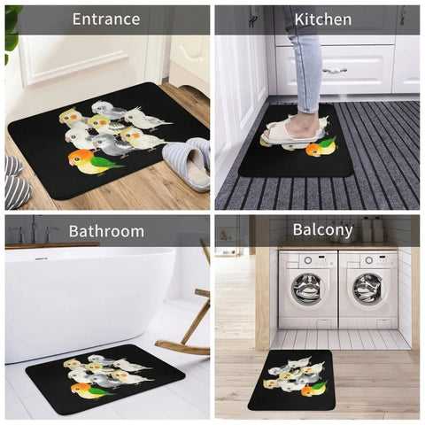 Navak Carpet 1 Stück 3D-Muster Landschaft Fußmatten Küchenteppiche Rutschfeste Pop-Design Badezimmerteppiche Badematte Teppich für Zuhause Waschbecken Wäsche Dekor