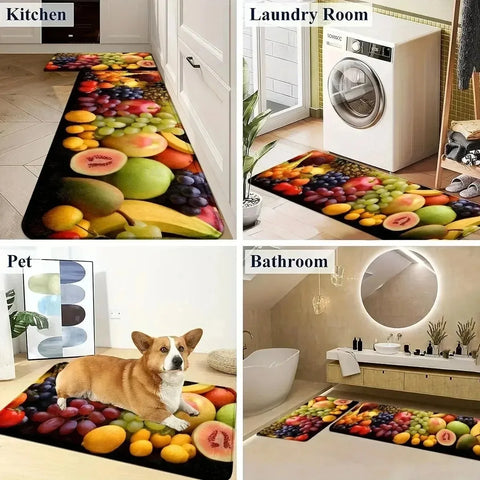 Navak Carpet 1PC Küchenteppich mit Charaktermuster, rutschfeste Fußmatten für Zuhause, Pop-Design, Badezimmerteppiche, Badematte, Teppich für Waschbecken, Wäschedekor