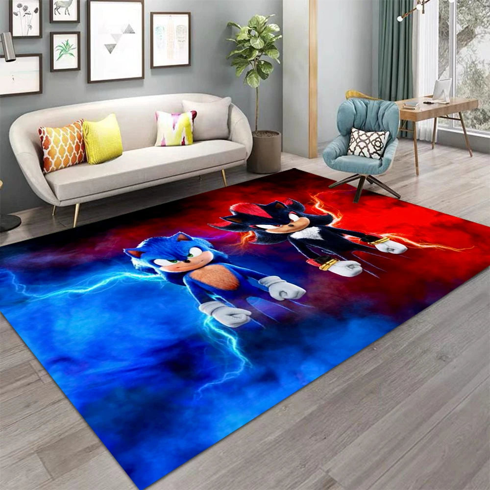 Navak Carpet Daily Picks S-Soni-c Themen-Bodenmatte, weicher Spielteppich für Kinderzimmer, Schlafzimmer, Wohnzimmer, Dekoration, Spielzimmer, Teppich, Nachttisch, Weihnachtsgeschenk