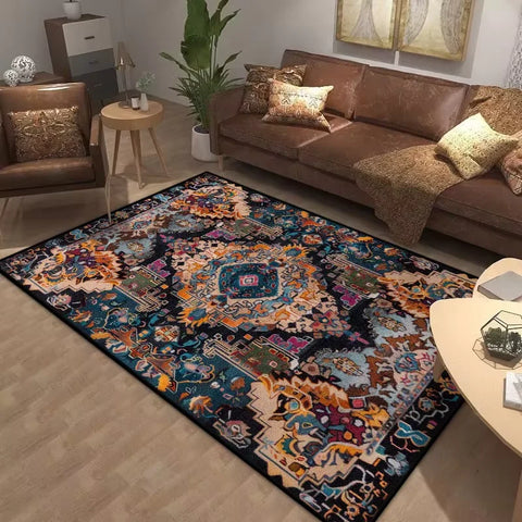 Navak Carpet Bohemia Living Room Rugs Decoration Bedroom Deluxe Anti Slip Floor Mat Large Area Carpet Lounge Rug Persian Carpet Washable