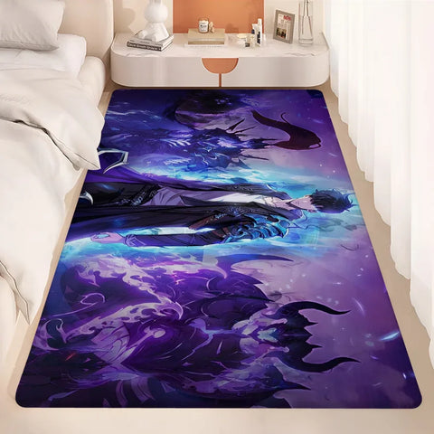 Navak Carpet Anime Solo L-Leveling Gaming-Fußmatte für den Eingangsbereich, waschbar, rutschfest, für Wohnzimmer, Sofa, Stühle, Bereichsmatte, Küche, Willkommens-Fußmatte