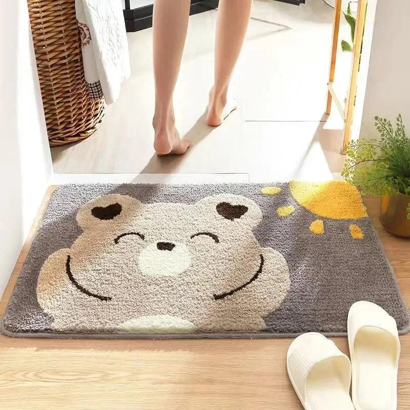 Navak Carpet Exclusive Picks Cartoon-Toiletten-Badezimmer-Teppich in Wolloptik für den Boden unter der Tür, rutschfester und wasserabsorbierender Teppich für die Heimdekoration