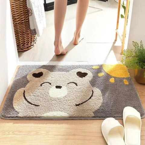 Navak Carpet Exclusive Picks Cartoon-Toiletten-Badezimmer-Teppich in Wolloptik für den Boden unter der Tür, rutschfester und wasserabsorbierender Teppich für die Heimdekoration