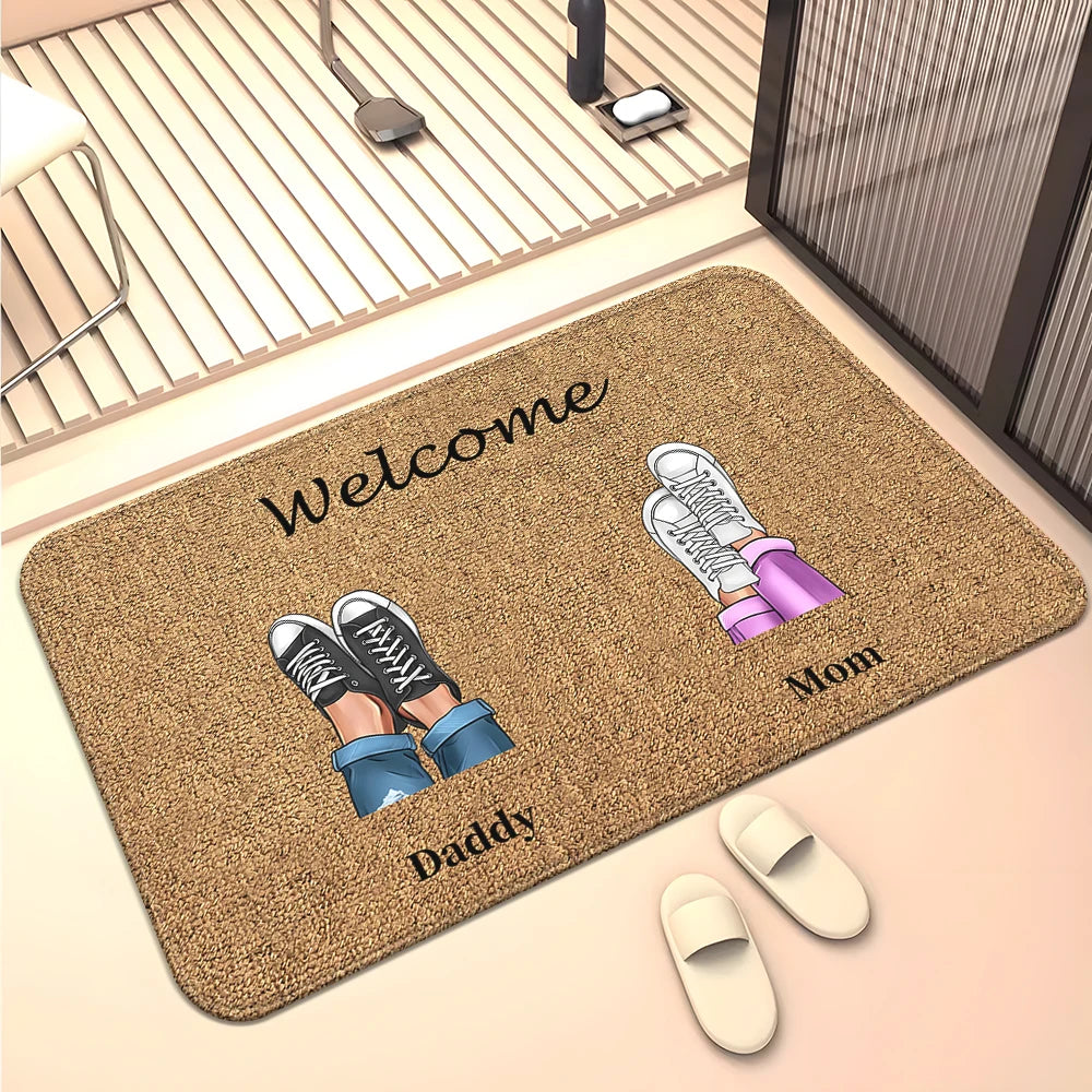 Navak Teppich Familienmitglieder Zuhause Wohnzimmer Sofa Fußmatte Dekoration Anti-Rutsch-Bodenmatte Niedlicher Teppich Fußmatte Teppich Bereich Teppich Kawaii Teppich