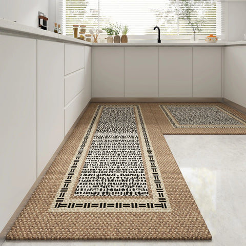 Navak Teppich, Teppich für Küche, Läufer, Teppich, rutschfeste Bodenmatte, lange Teppiche, staubdicht, elegant, minimalistischer Stil, Heimdekoration, Teppiche