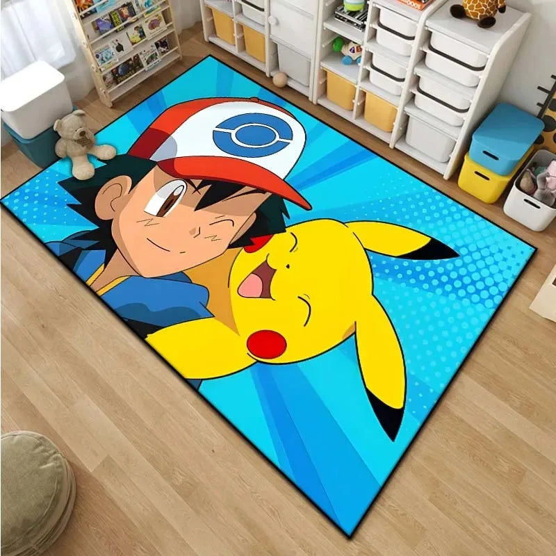 Navak Carpet Daily Picks New Cartoon Pokemon Pikachu Rug Living Room Bedroom Carpet Bedside Bathroom Floor Mat Area Rug Kid's Room Home Decor