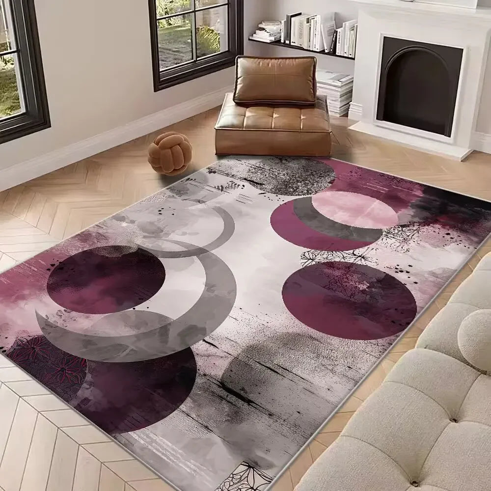Navak Teppich, neuer abstrakter Teppich für Wohnzimmer, nordische Dekoration, Heimsofa-Teppiche, geometrisches Schlafzimmer, Nachttisch, weiche Bodenmatte, rutschfest
