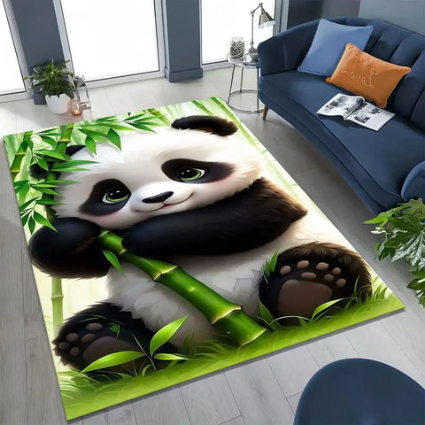 Navak Carpet 27 Style Dream Panda Niedlicher Cartoon-Kunst-Teppich für Schlafzimmer, Wohnzimmer, Sofa, Zuhause, Fußmatte, Dekor, große rutschfeste Bodenmatte für Kinder zum Spielen, Geschenk