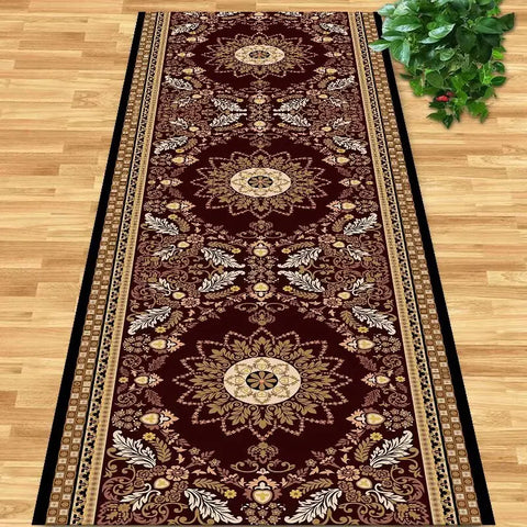 Navak Teppich Persischer Retro-Läufer Teppich Villa Halle Korridor Teppiche Wohnung Durchgang Rutschfester Teppich Hoteltreppe Dekoration Bodenmatte Custom