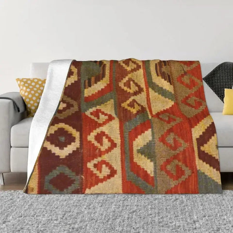 Navak Teppich Sofa Fleece Baluch Flachgewebe Antiker Afghanistan Teppich Überwurfdecke Warmer Flanell Türkischer Kelim Ethnische Kunst Decken Tagesdecken