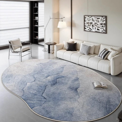 Navak Teppich, leichter Luxus-Schlafzimmer-Dekor, Marmor-Teppich, unregelmäßig geformte Teppiche für Wohnzimmer, flauschiger, weicher Plüsch-Teppich, rutschfeste Bodenmatte