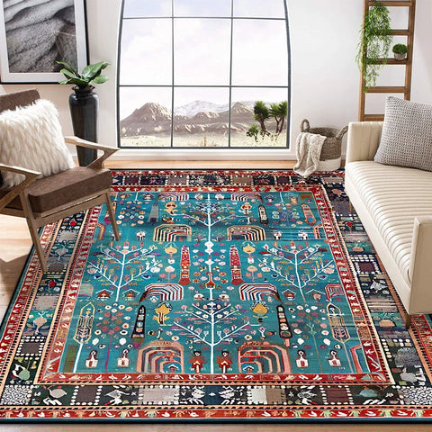 Navak Teppich, flauschig, kurz, großflächig, für Wohnzimmer, persische Retro-Dekoration, für Zuhause, Schlafzimmer, 200 x 300 cm, Lounge, Nachttisch, rutschfeste Fußmatten