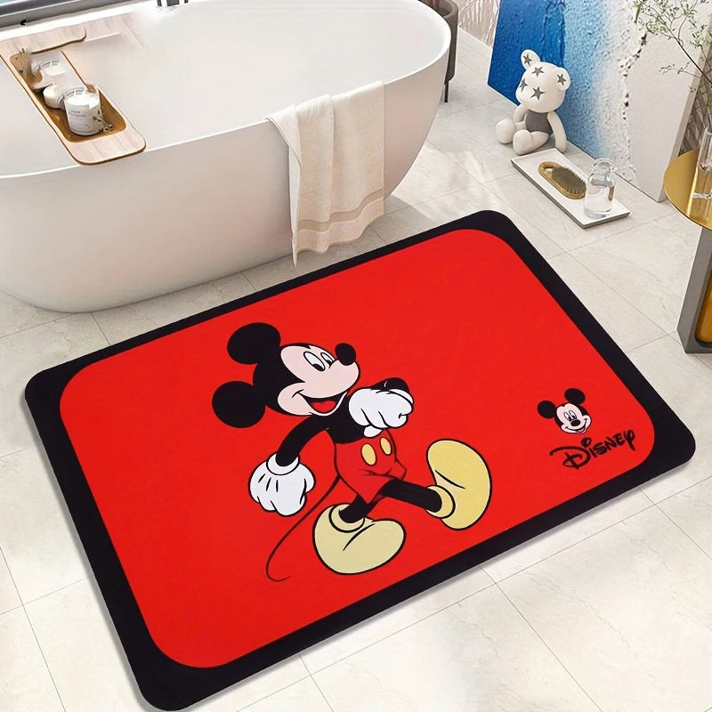 Navak Carpet Daily Picks Disney Cartoon Mickey Mouse Haushaltsbad saugfähige Fußmatten Schlafzimmer Küchenteppiche Kieselalgen-Schlammteppich für die Heimdekoration