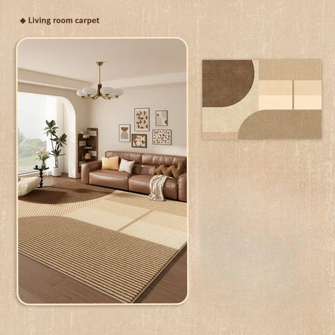 Navak Carpet Teppiche im französischen Retro-Stil für Schlafzimmer, flauschige, weiche Lounge-Bodenmatte, großflächige Wohnzimmer-Dekoration, Teppich, dicker Plüschteppich für Zuhause