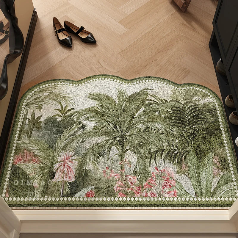 Navak Carpet Forest Garden Fußmatte, süße florale Fußmatten, rustikale Fußmatten, Waldbaum-Fußmatte für den Boden