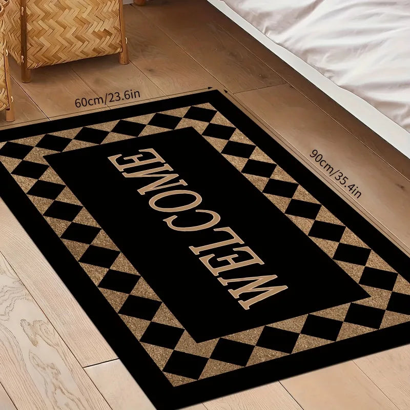 Navak Carpet 1 Stück rutschfeste Willkommens-Fußmatte, maschinenwaschbar, weich, langlebig, 100 % Polyester, moderne Heimdekoration, Eingangsteppich, modischer Komfort