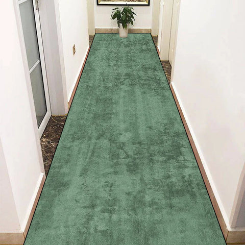 Navak CarpetGreen Lange Flurteppiche Abstrakte Dekoration Flurläufer Teppich Party Flur Gang Bodenmatte Rutschfester Zimmer Sofa Nachttischteppich